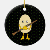 Clarinet Egghead Keramisch Ornament (Achterkant)