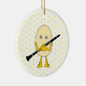 Clarinet Egghead Keramisch Ornament (Rechts)