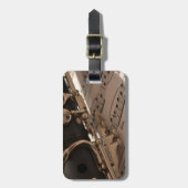 Clarinet en Music Sheets Bagagelabel (Voorkant verticaal)