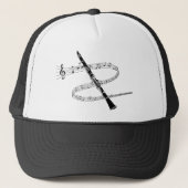 Clarinet en muzieknoten trucker pet (Voorkant)