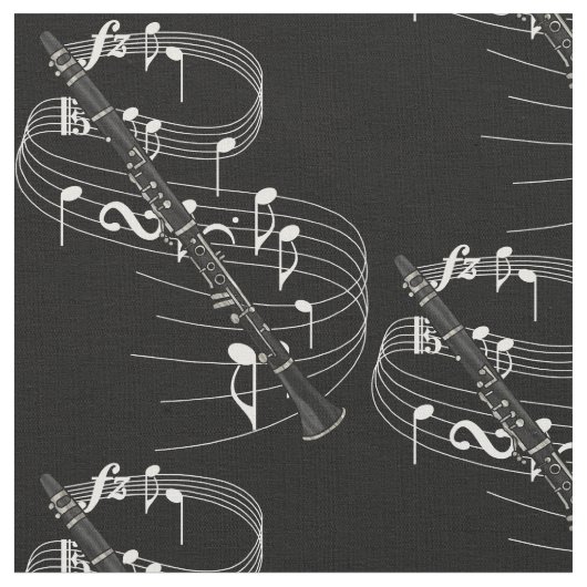 Clarinet Fabric - Donkerdonker Stof (Close Up)