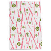 Clarinet Floral Music Threadroze & Green Medium Cadeauzakje (Voorkant)