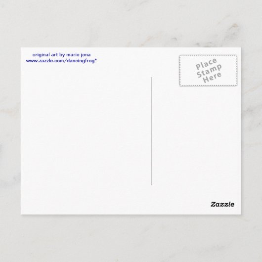 Clarinet Frog Briefkaart (Achterkant)