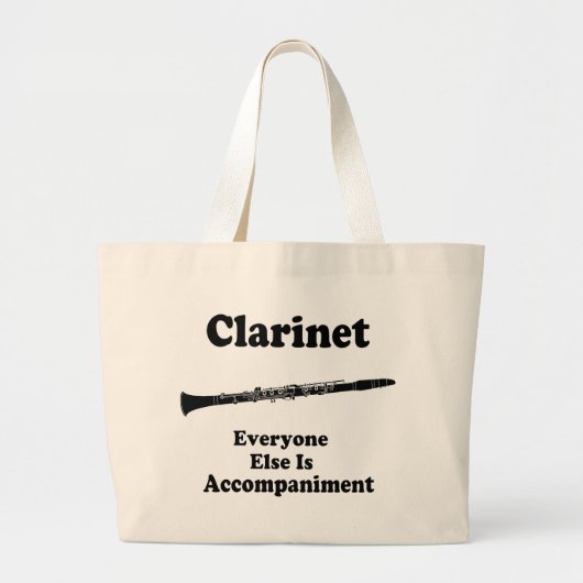 Clarinet Gift Grote Tote Bag (Voorkant)