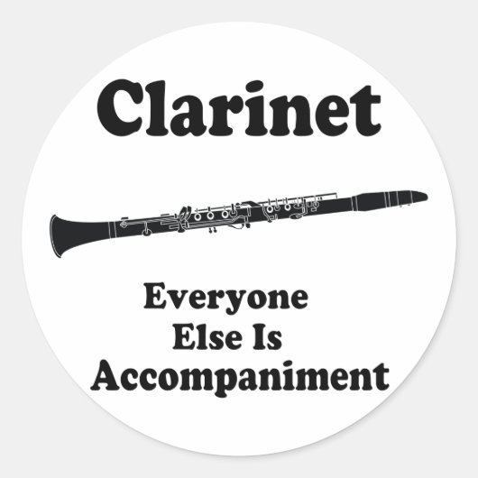 Clarinet Gift Ronde Sticker (Voorkant)