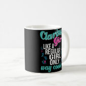 Clarinet Girl Player Marching Band Coffee Mok Gift (Voorkant rechts)