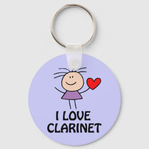 Clarinet Girl Sleutelhanger