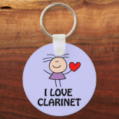 Clarinet Girl Sleutelhanger (Voorkant)
