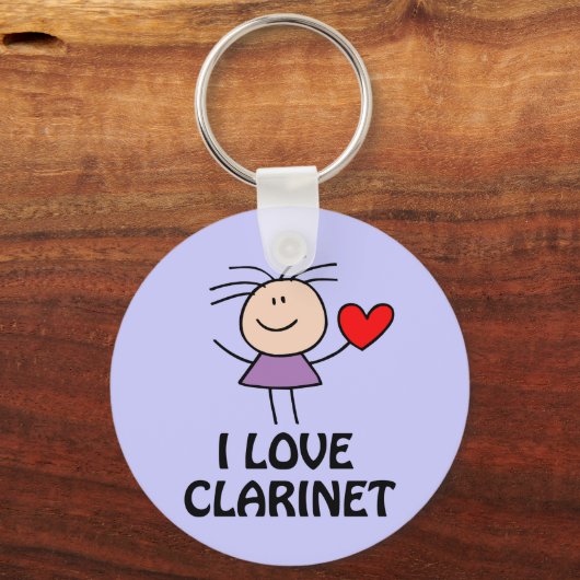 Clarinet Girl Sleutelhanger (Voorkant)