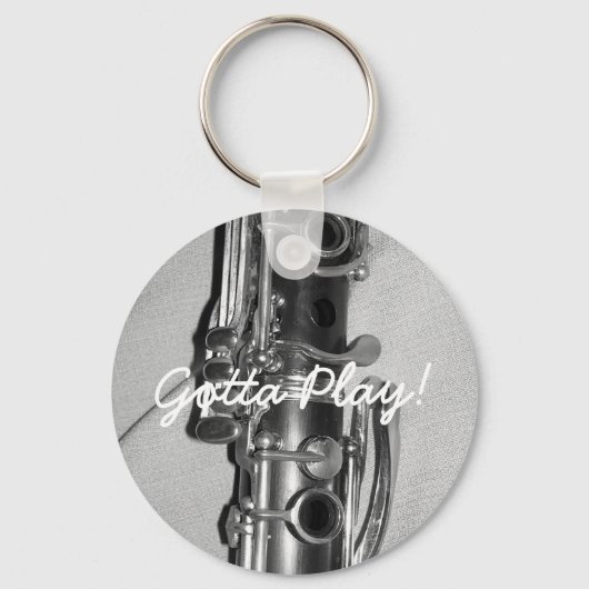Clarinet Gotta Play Sleutelhanger (Voorkant)