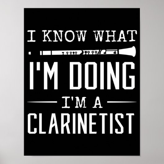 clarinet grappige citaten poster (Voorkant)
