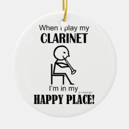 Clarinet Happy Place Keramisch Ornament