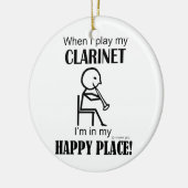 Clarinet Happy Place Keramisch Ornament (Links)