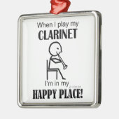 Clarinet Happy Place Metalen Ornament (Links)