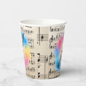 Clarinet Harmony: kleurrijke Waterverven Papieren Bekers (Links)