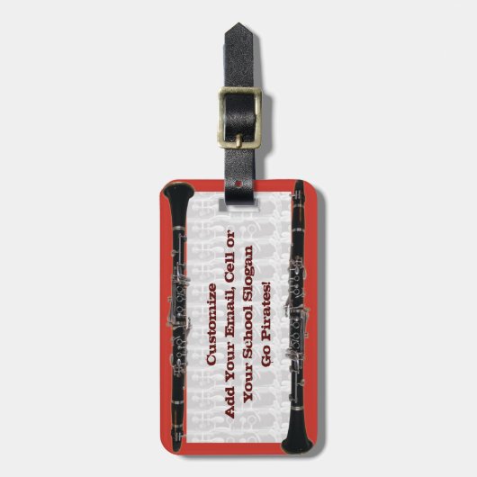Clarinet Hoesje Label Bagagelabel (Voorkant verticaal)