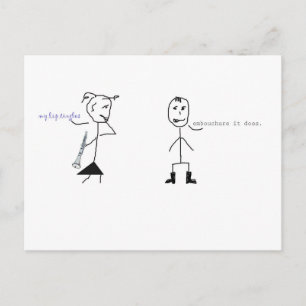 Clarinet Humor Briefkaart