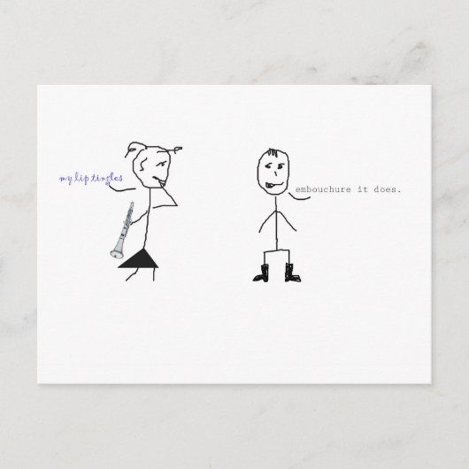 Clarinet Humor Briefkaart (Voorkant)