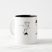 Clarinet Humor Cowboy Tweekleurige Koffiemok (Voorkant links)