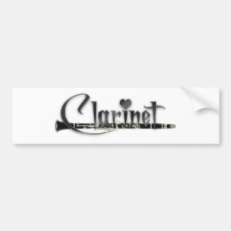 Clarinet I Love Clarinet Bumpersticker