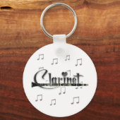 Clarinet I Love Clarinet Sleutelhanger (Voorkant)