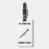 Clarinet Identification Label Bagagelabel (Voorkant verticaal)