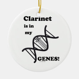 Clarinet in mijn genen keramisch ornament