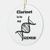 Clarinet in mijn genen keramisch ornament (Links)