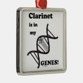 Clarinet in mijn genen metalen ornament (Rechts)