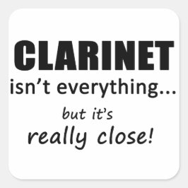 Clarinet is niet alles vierkante sticker