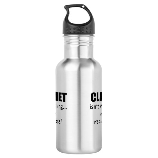 Clarinet is niet alles waterfles  (Achterkant)