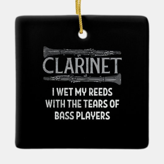 Clarinet Keramisch Ornament (Voorkant)