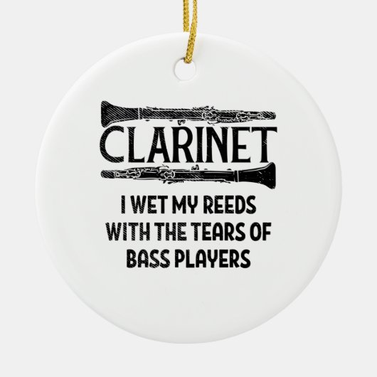 Clarinet Keramisch Ornament (Voorkant)