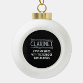 Clarinet Keramische Bal Ornament (Voorkant)