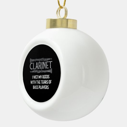 Clarinet Keramische Bal Ornament (Rechts)