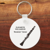 CLARINET Klas van 2027 Marching Band Sleutelhanger (Achterkant)