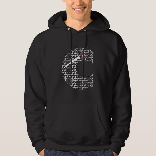 Clarinet Letter C Hoodie (Voorkant)