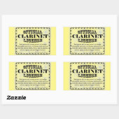 Clarinet License Rectangular Sticker (Vel)