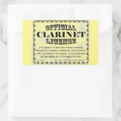 Clarinet License Rectangular Sticker (Tas)