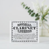 Clarinet-licentie Briefkaart (Staand voorkant)