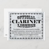 Clarinet-licentie Briefkaart (Voorkant / Achterkant)