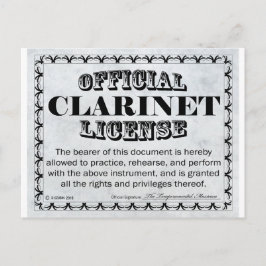 Clarinet-licentie Briefkaart