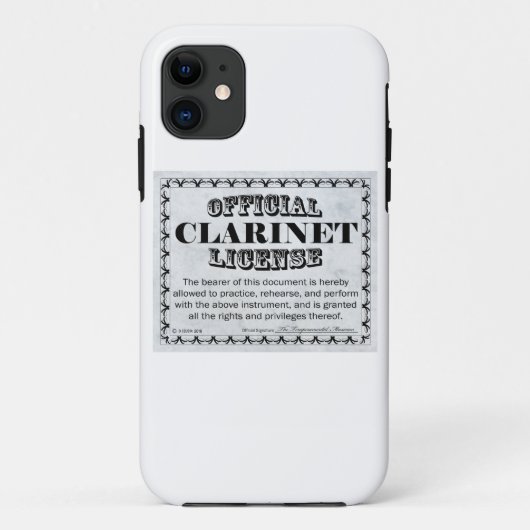 Clarinet-licentie Case-Mate iPhone Case (Achterkant)