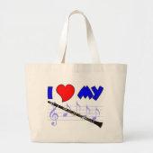 Clarinet Love Grote Tote Bag (Voorkant)