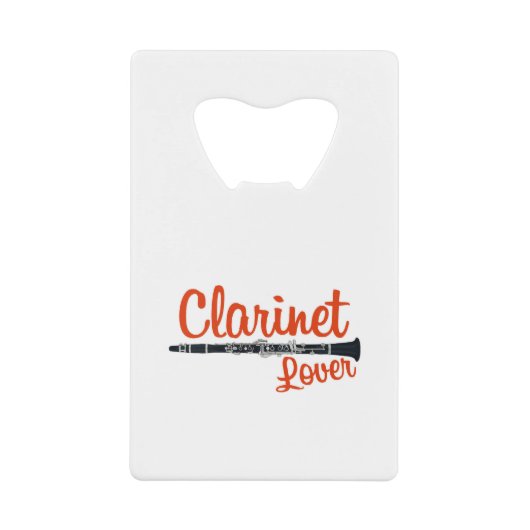 Clarinet Lover Creditkaart Flessenopener (Voorkant)