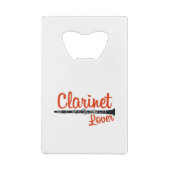 Clarinet Lover Creditkaart Flessenopener (Achterkant)