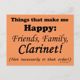 Clarinet maakt me gelukkig briefkaart