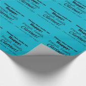 Clarinet maakt me gelukkig cadeaupapier (Hoek)