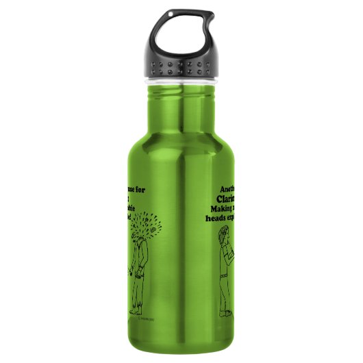 Clarinet maakt Zombies Explode Waterfles (Voorkant)