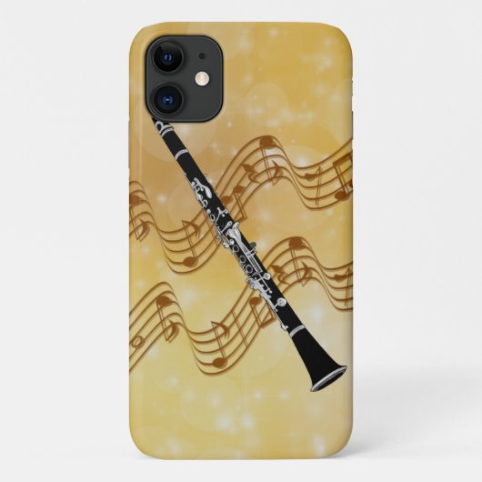 Clarinet, magisch muziekmoment, gouden vormgeving Case-Mate iPhone case (Achterkant)